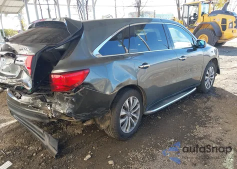 2014 Acura Mdx Technology Package z USA, uszkodzony, nr VIN 5FRYD4H43EB004962